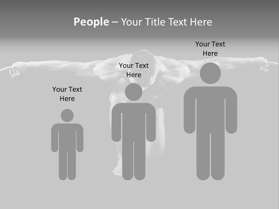 Black And White Pack Strength PowerPoint Template