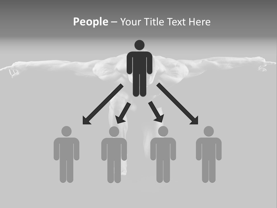 Black And White Pack Strength PowerPoint Template