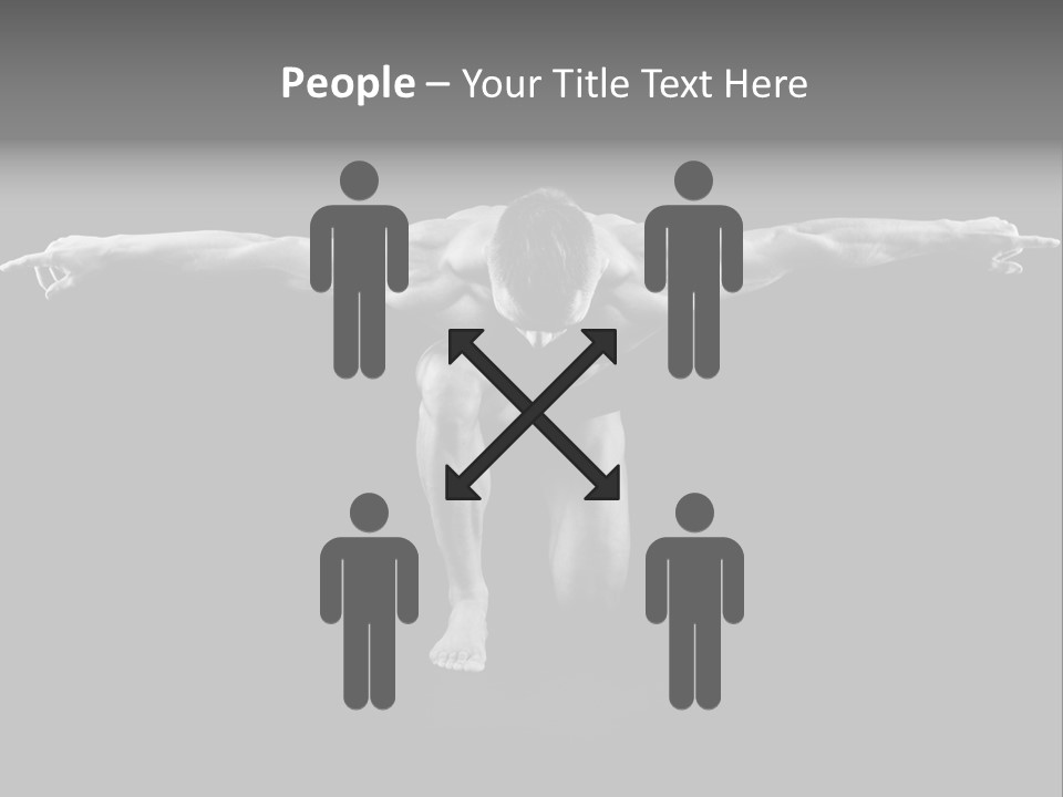 Black And White Pack Strength PowerPoint Template