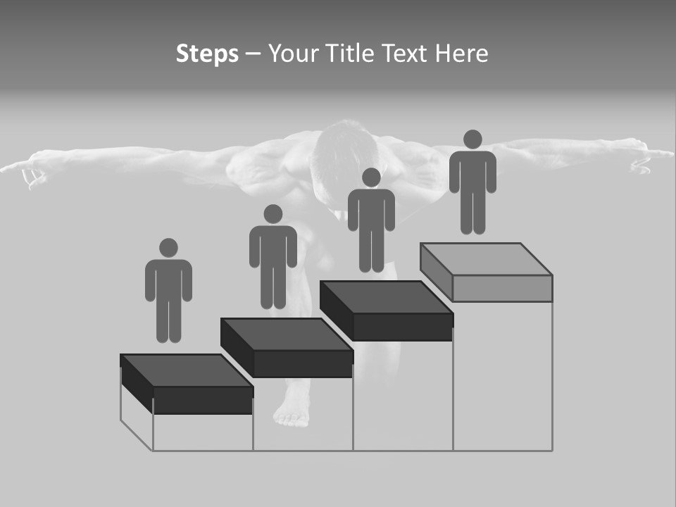 Black And White Pack Strength PowerPoint Template