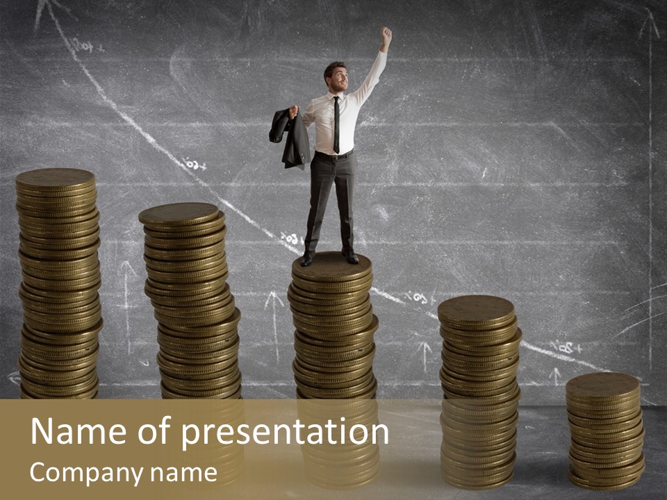 Sale Market Gold PowerPoint Template