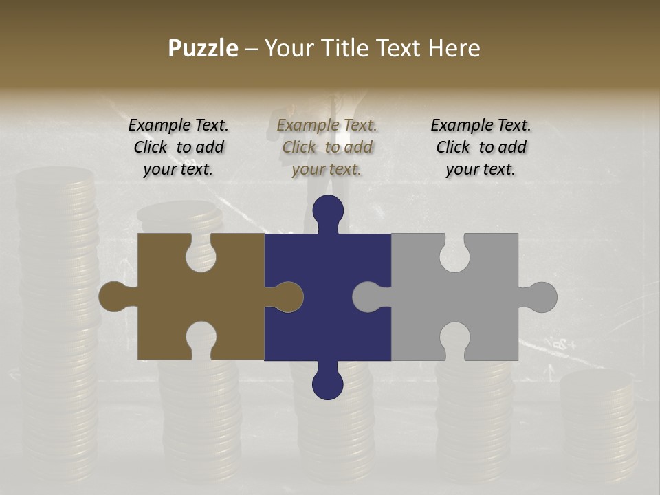 Sale Market Gold PowerPoint Template