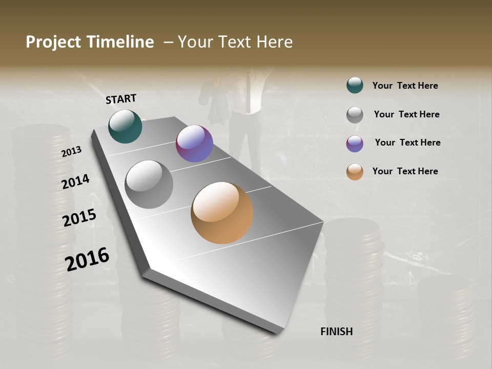 Sale Market Gold PowerPoint Template