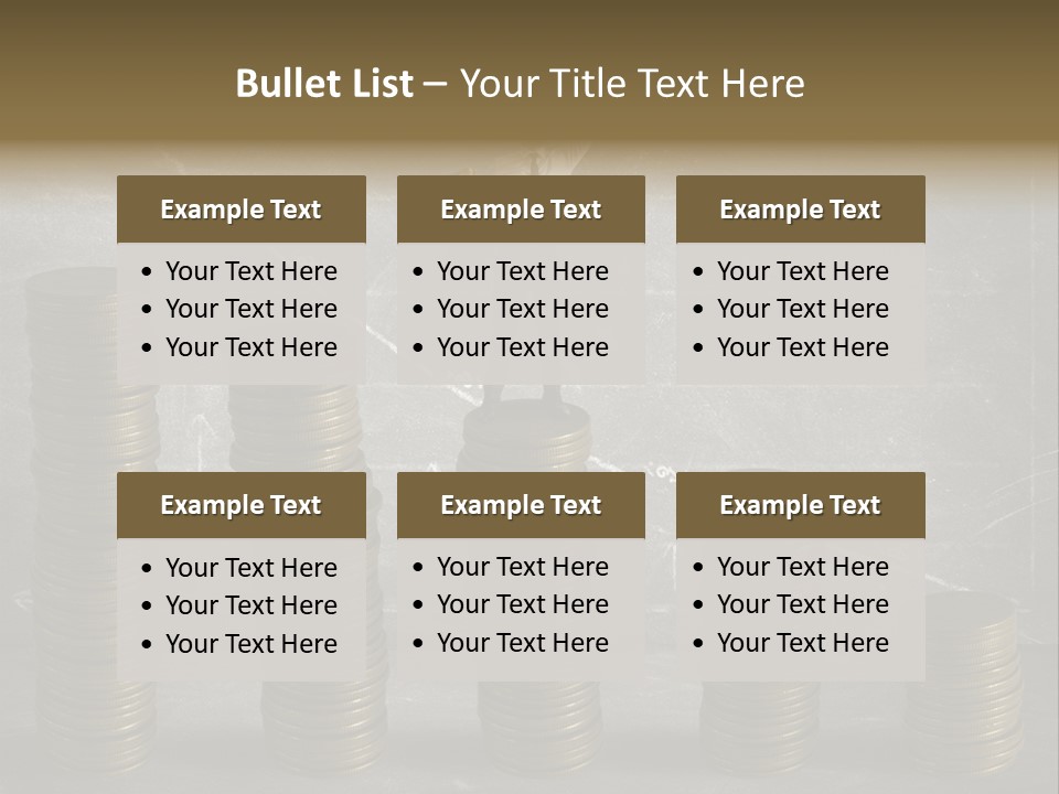 Sale Market Gold PowerPoint Template