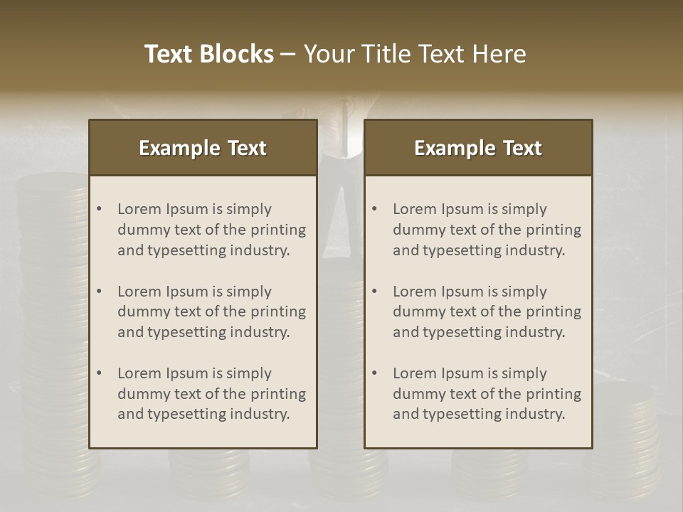 Sale Market Gold PowerPoint Template