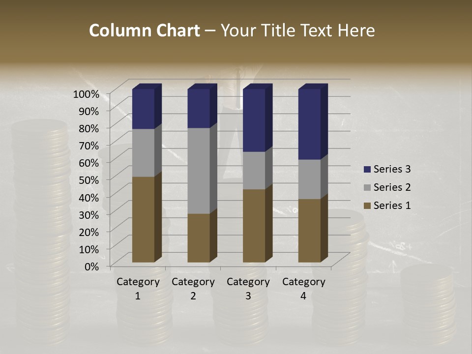 Sale Market Gold PowerPoint Template