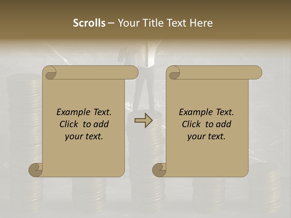 Sale Market Gold PowerPoint Template
