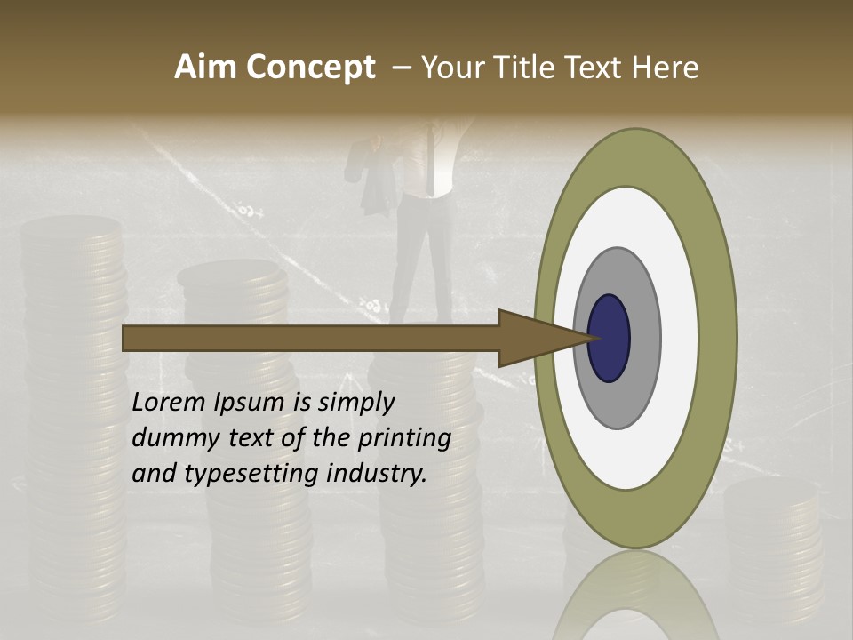 Sale Market Gold PowerPoint Template