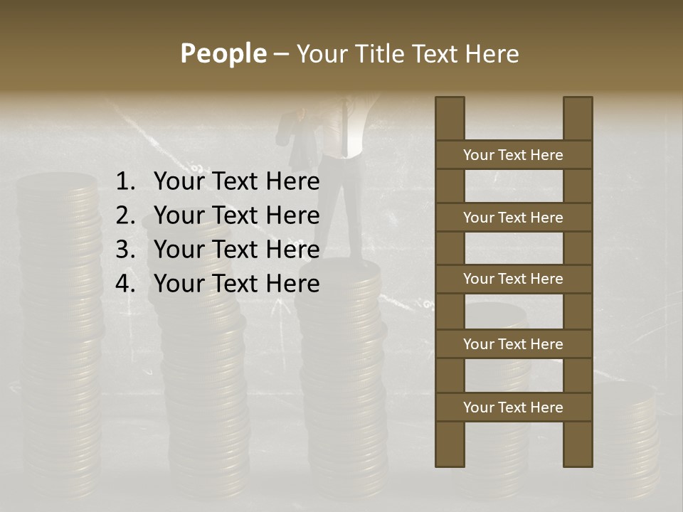 Sale Market Gold PowerPoint Template