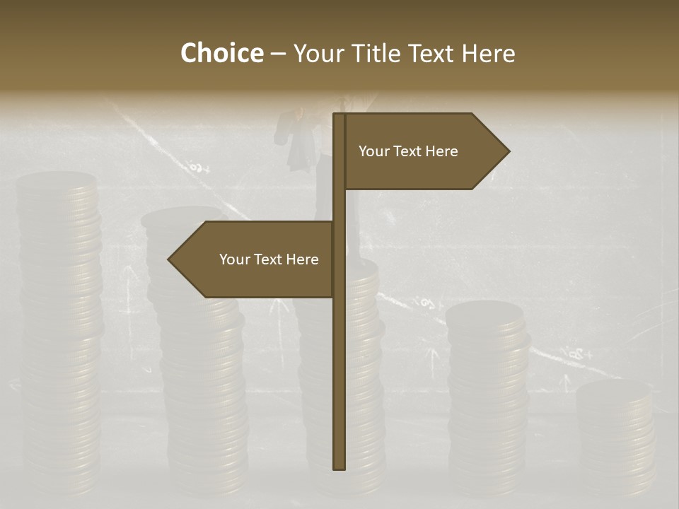 Sale Market Gold PowerPoint Template