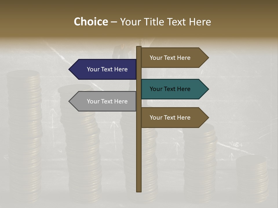 Sale Market Gold PowerPoint Template
