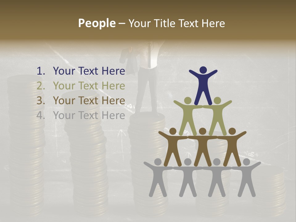 Sale Market Gold PowerPoint Template