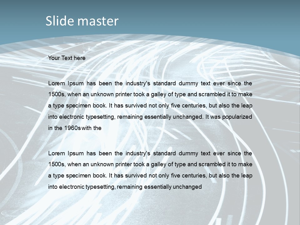 Traffic Motion Street PowerPoint Template