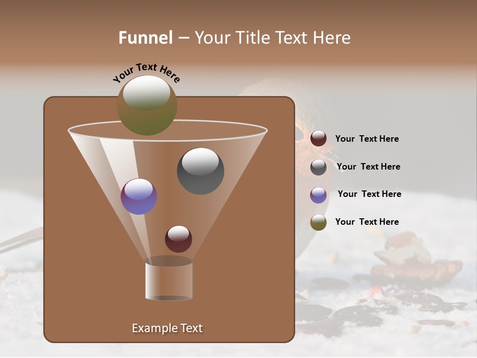 Close Redbreast Cute PowerPoint Template