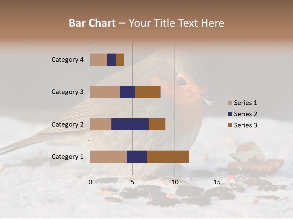 Close Redbreast Cute PowerPoint Template