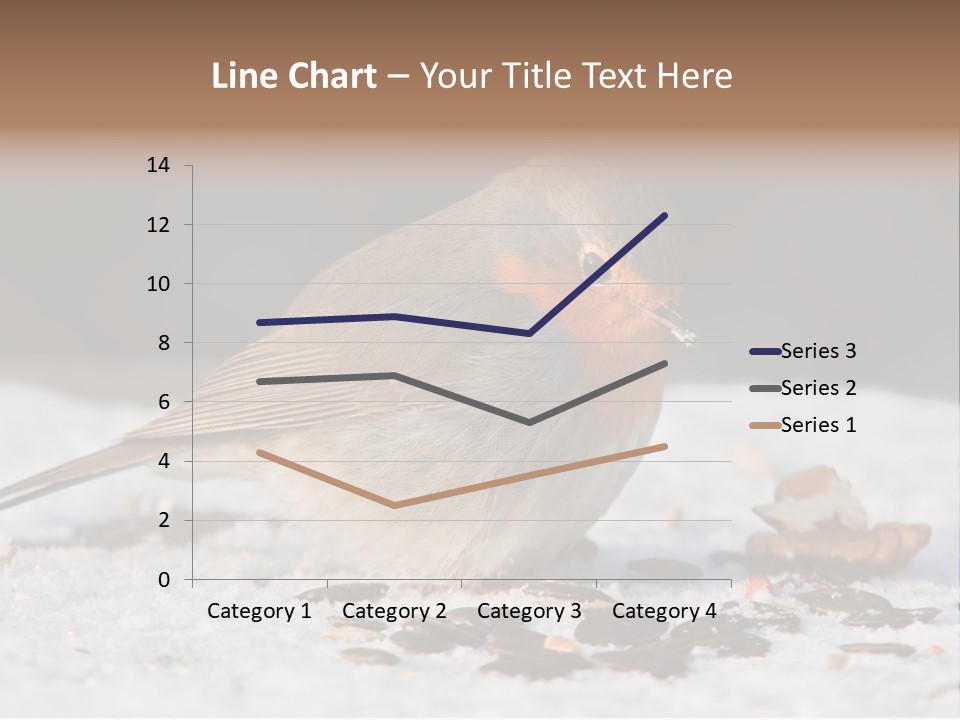 Close Redbreast Cute PowerPoint Template