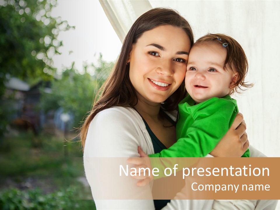 Mother Playing Mom PowerPoint Template