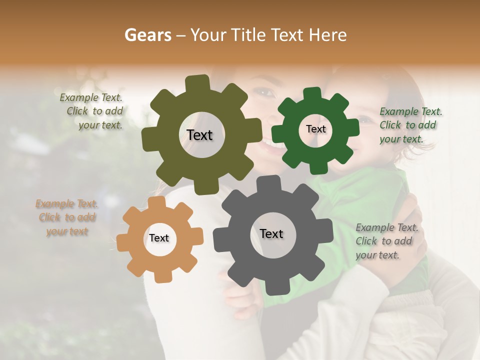 Mother Playing Mom PowerPoint Template