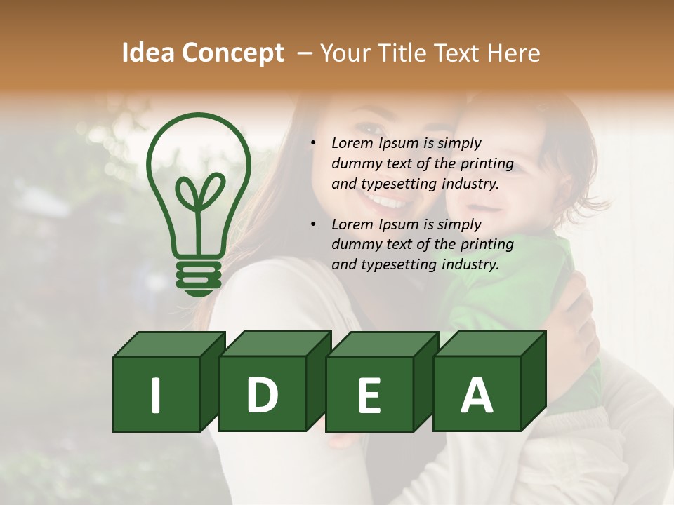 Mother Playing Mom PowerPoint Template