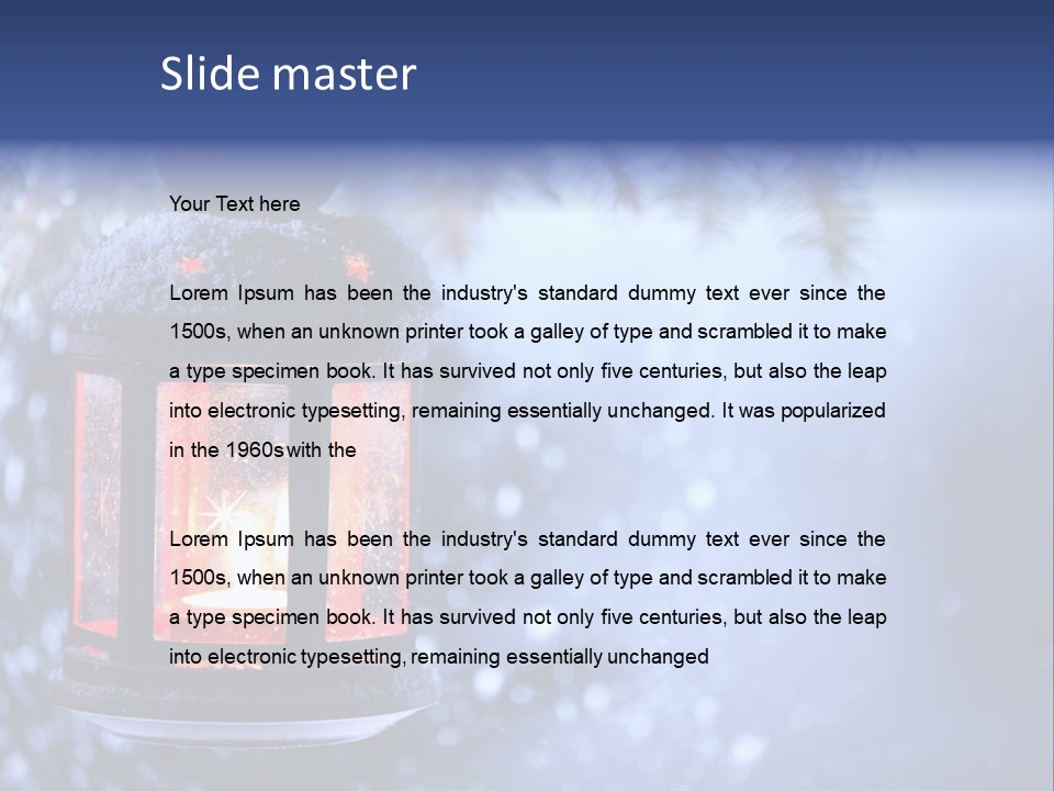 Holiday Cold Bokeh PowerPoint Template