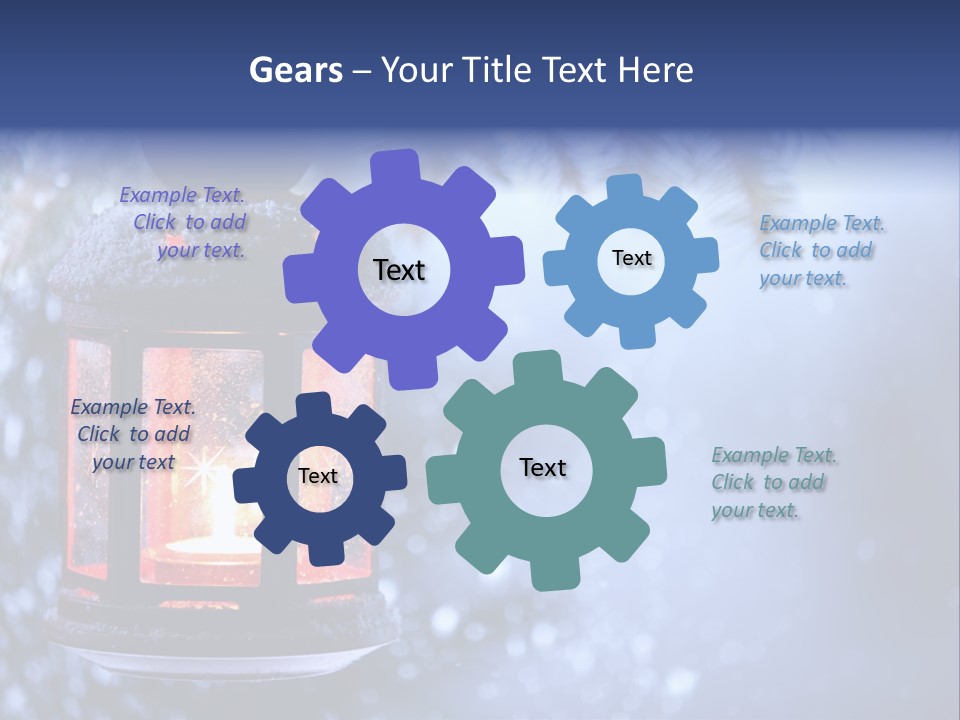 Holiday Cold Bokeh PowerPoint Template