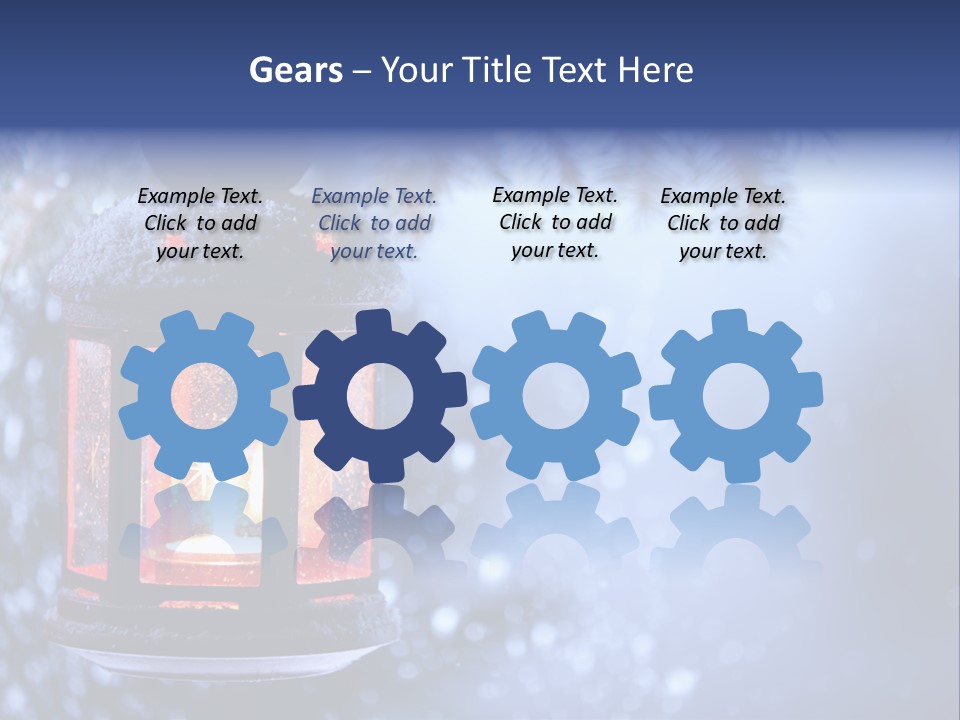 Holiday Cold Bokeh PowerPoint Template