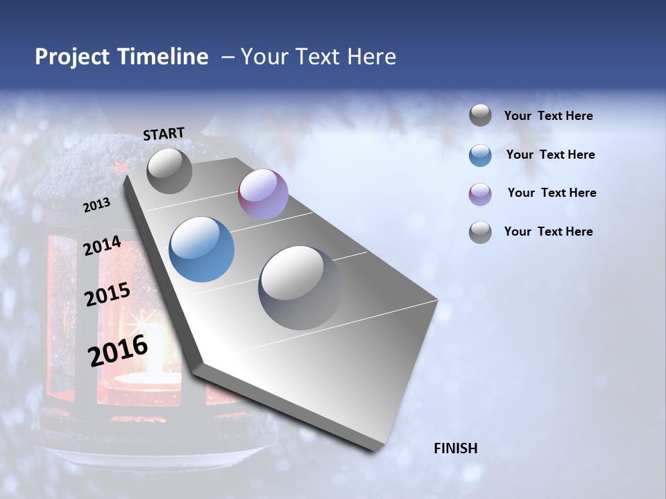 Holiday Cold Bokeh PowerPoint Template
