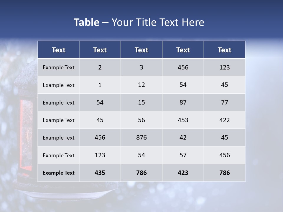 Holiday Cold Bokeh PowerPoint Template