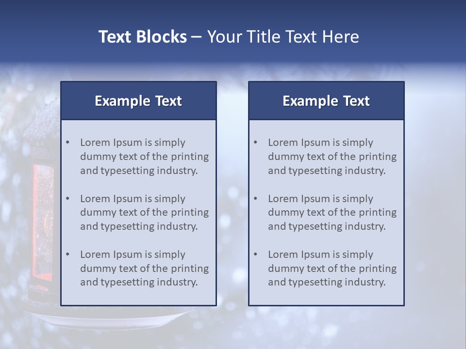 Holiday Cold Bokeh PowerPoint Template