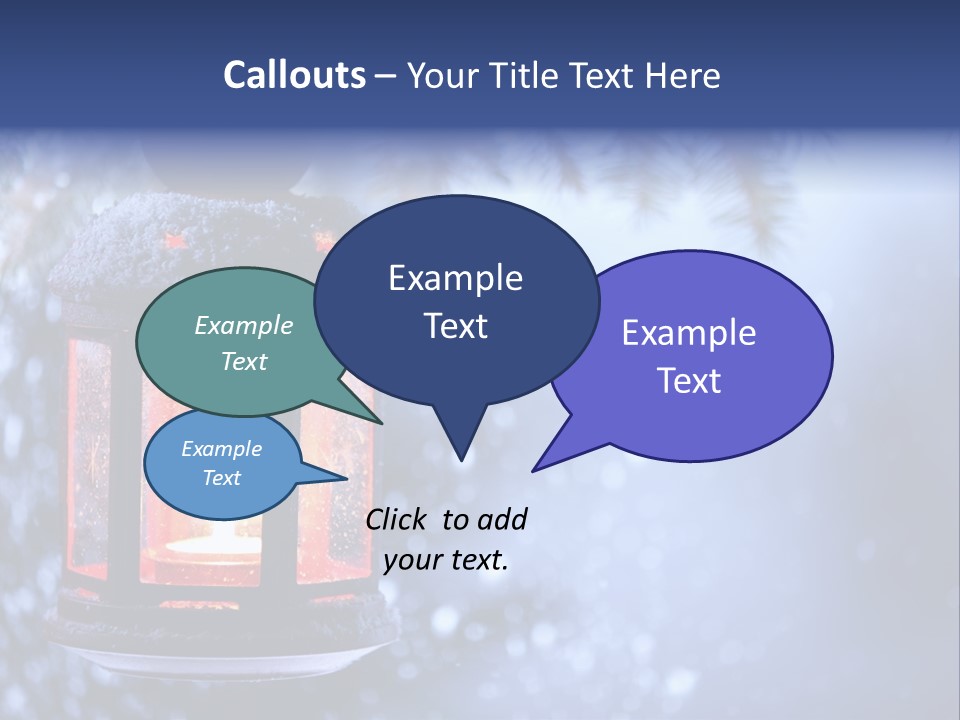 Holiday Cold Bokeh PowerPoint Template