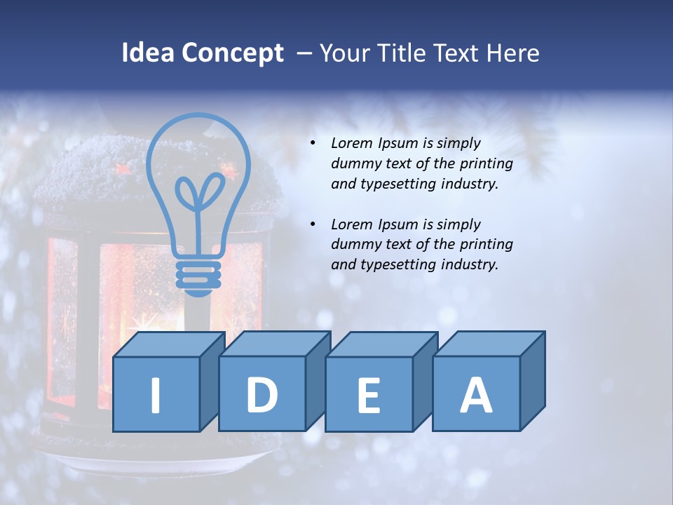 Holiday Cold Bokeh PowerPoint Template