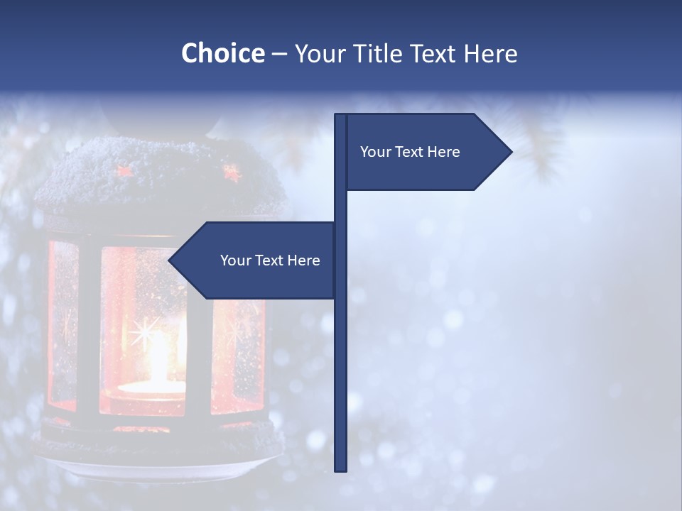 Holiday Cold Bokeh PowerPoint Template