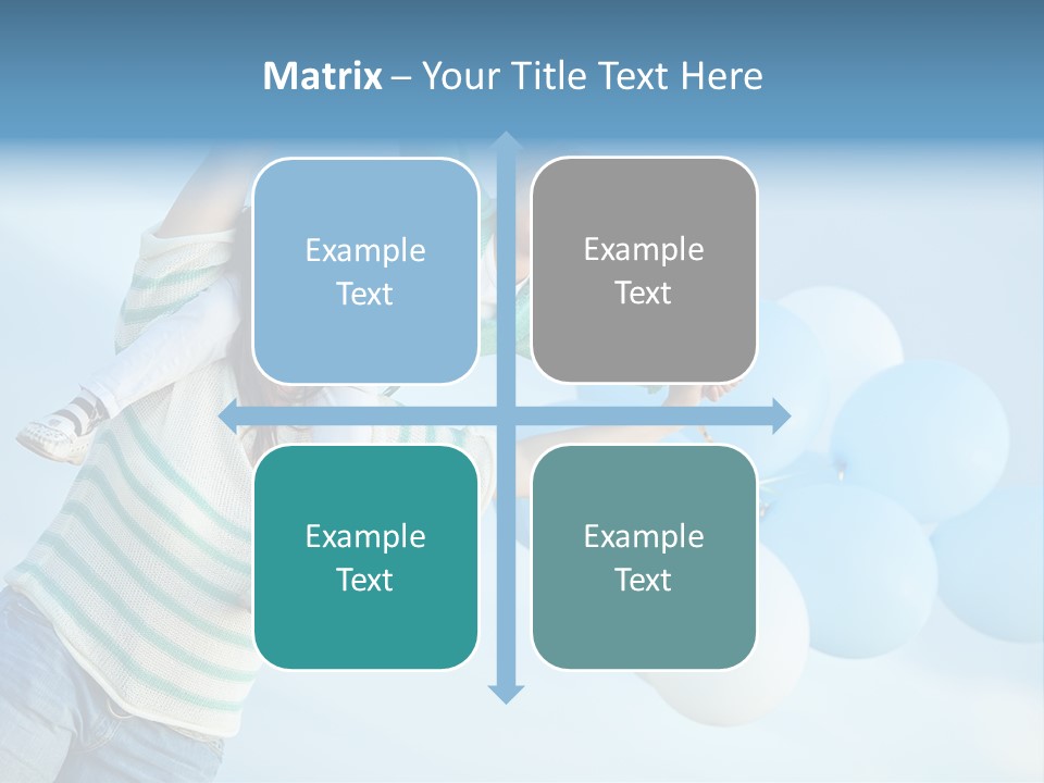 A Woman Holding A Child In Her Arms With Balloons In The Background PowerPoint Template