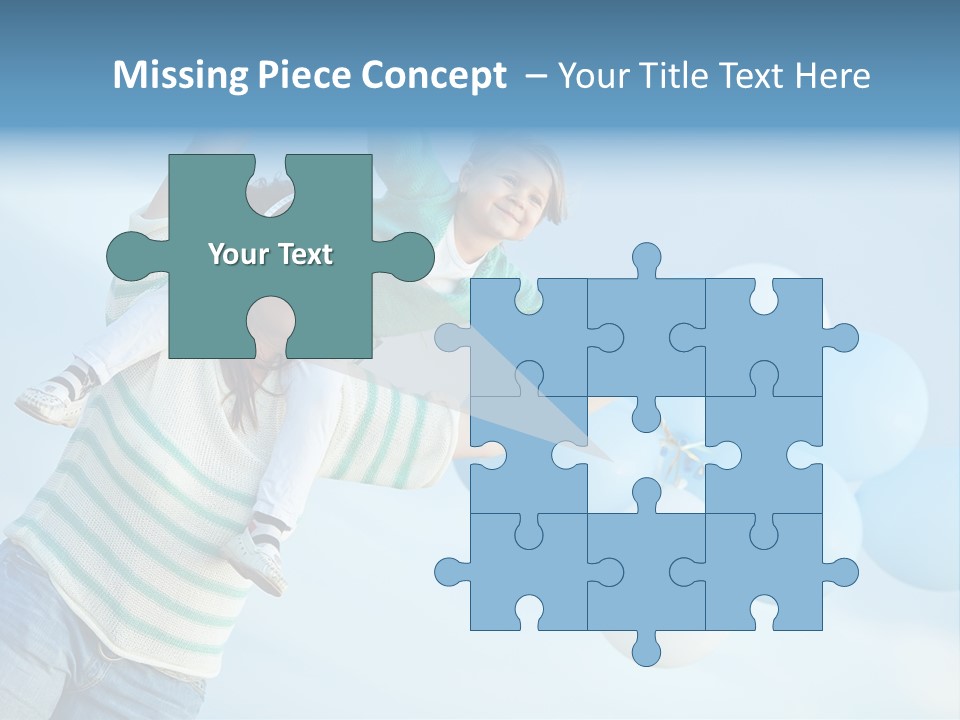 A Woman Holding A Child In Her Arms With Balloons In The Background PowerPoint Template