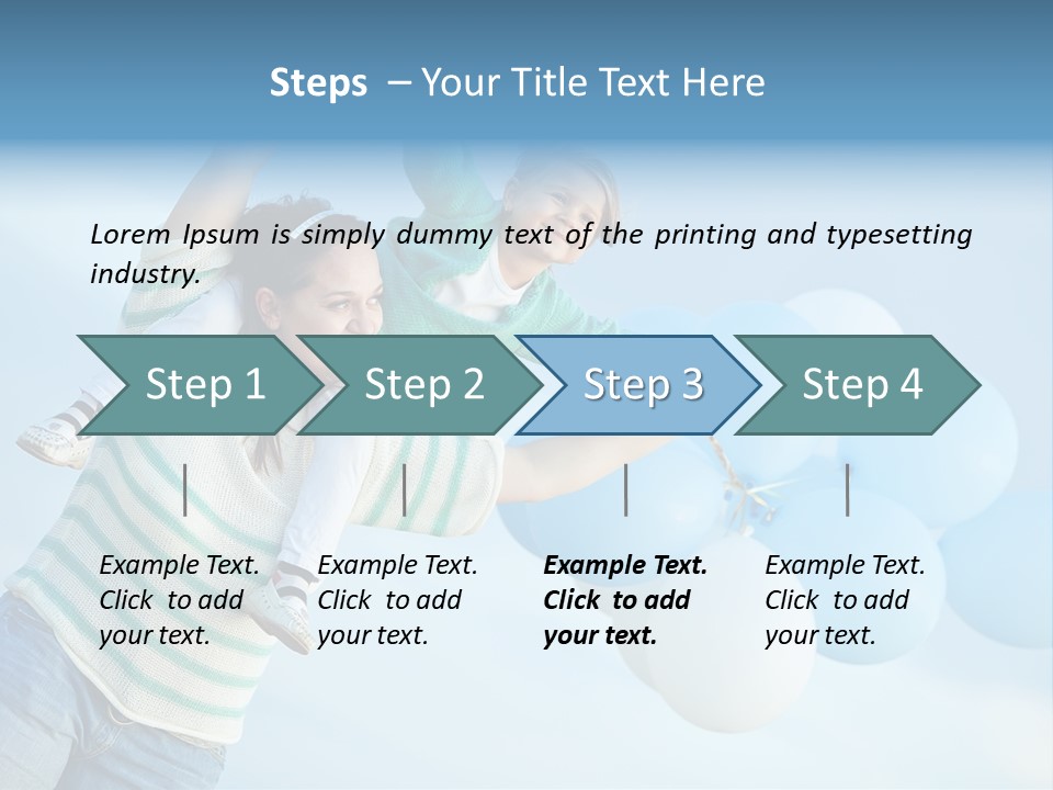 A Woman Holding A Child In Her Arms With Balloons In The Background PowerPoint Template