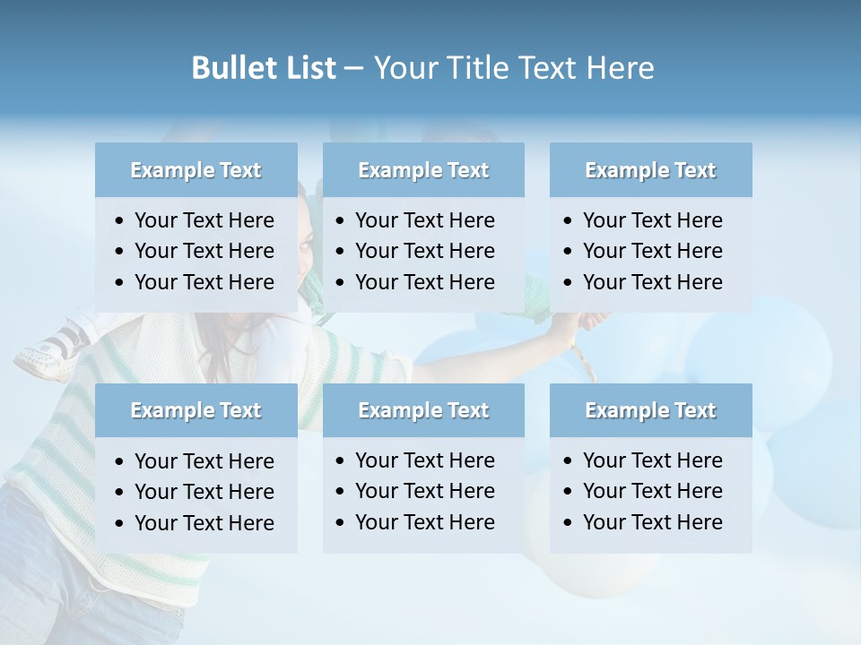 A Woman Holding A Child In Her Arms With Balloons In The Background PowerPoint Template