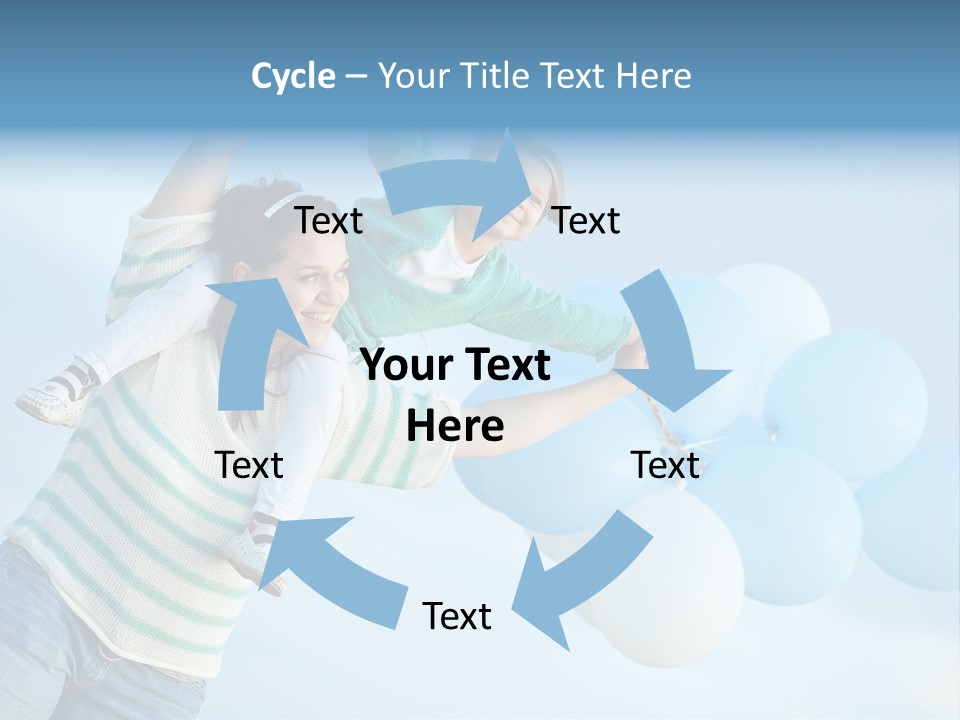 A Woman Holding A Child In Her Arms With Balloons In The Background PowerPoint Template