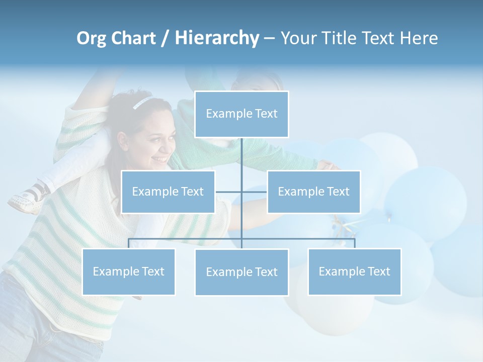 A Woman Holding A Child In Her Arms With Balloons In The Background PowerPoint Template