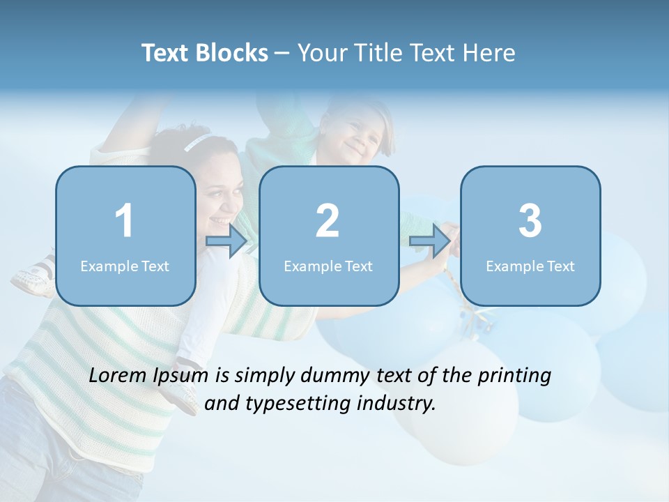 A Woman Holding A Child In Her Arms With Balloons In The Background PowerPoint Template