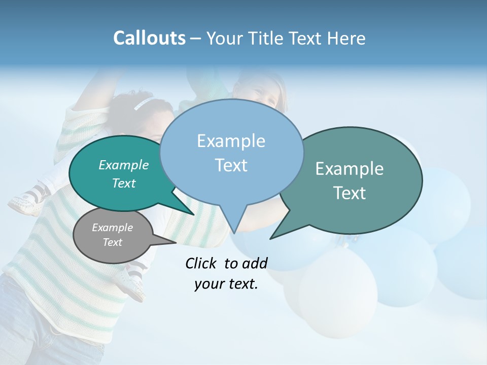 A Woman Holding A Child In Her Arms With Balloons In The Background PowerPoint Template