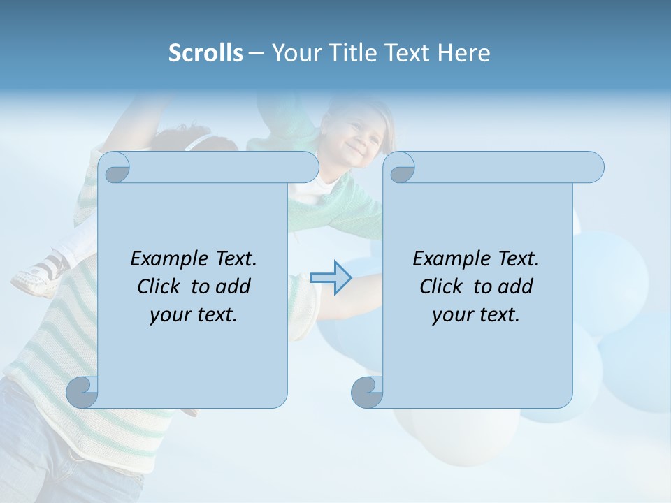 A Woman Holding A Child In Her Arms With Balloons In The Background PowerPoint Template