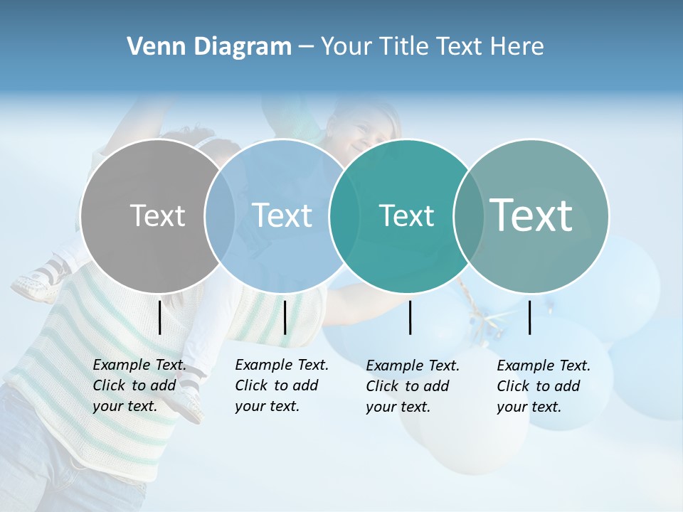 A Woman Holding A Child In Her Arms With Balloons In The Background PowerPoint Template