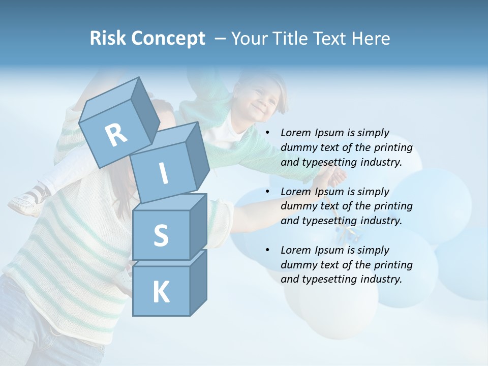 A Woman Holding A Child In Her Arms With Balloons In The Background PowerPoint Template