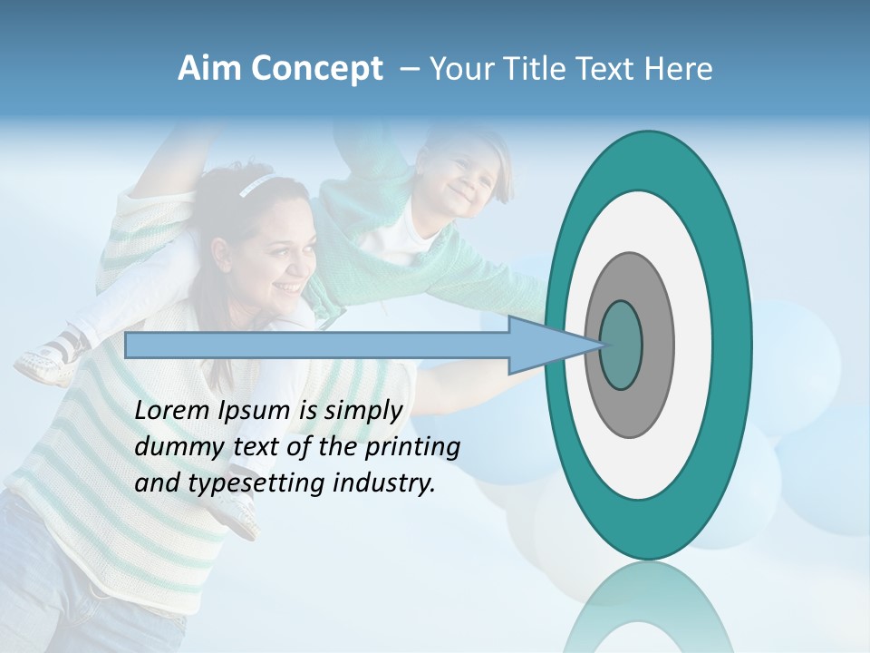 A Woman Holding A Child In Her Arms With Balloons In The Background PowerPoint Template