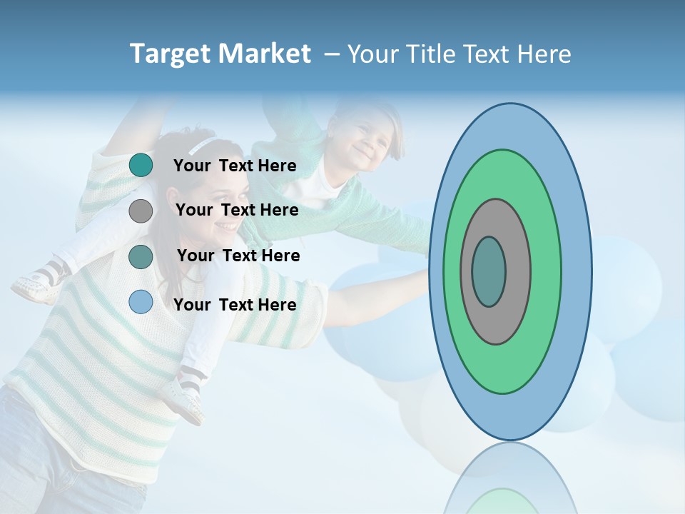 A Woman Holding A Child In Her Arms With Balloons In The Background PowerPoint Template