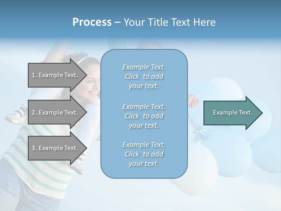 A Woman Holding A Child In Her Arms With Balloons In The Background PowerPoint Template