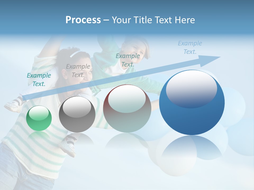 A Woman Holding A Child In Her Arms With Balloons In The Background PowerPoint Template