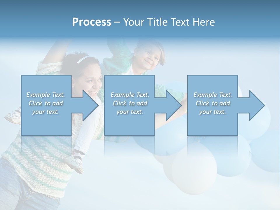 A Woman Holding A Child In Her Arms With Balloons In The Background PowerPoint Template