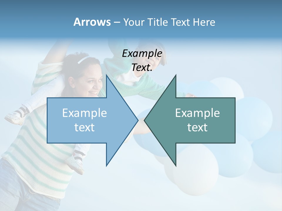 A Woman Holding A Child In Her Arms With Balloons In The Background PowerPoint Template