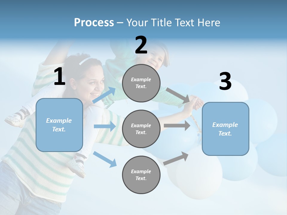 A Woman Holding A Child In Her Arms With Balloons In The Background PowerPoint Template